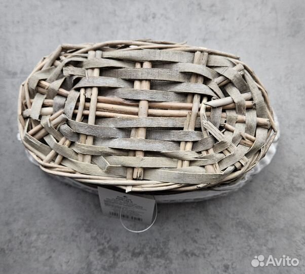 Корзина Ивовая лоза/Ткань 18х8х12 см