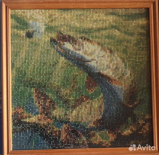 Картина алмазная вышивка Щука