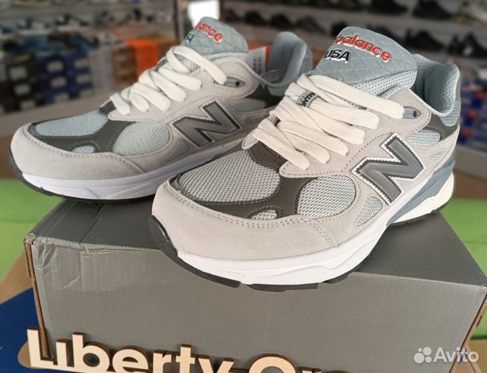 Кроссовки мужские NB 990 натуральная замша 41-46