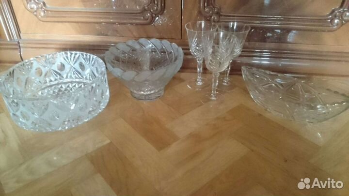 Хрусталь посуда фруктовница ваза конфетница