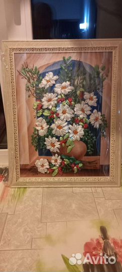 Картины вышитые лентами