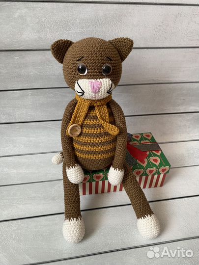 Кот вязаный ручная работа