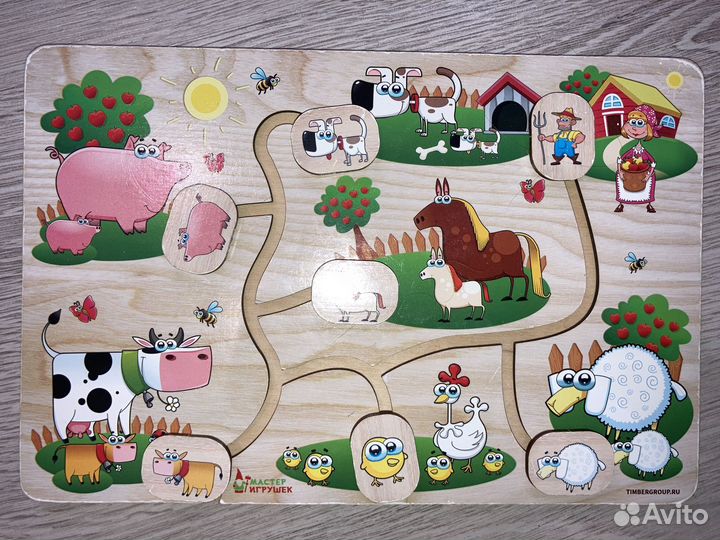 Пазлы детские деревянные