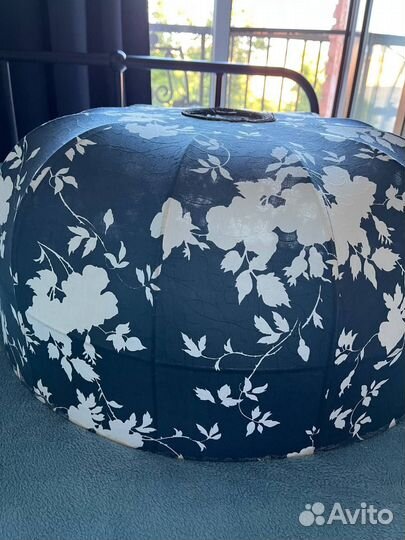 Абажур черно-белый, диаметр 55 см