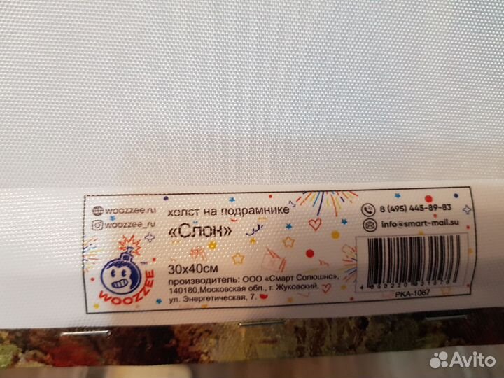 Картина слон 40 на 30. Холст на подрамнике