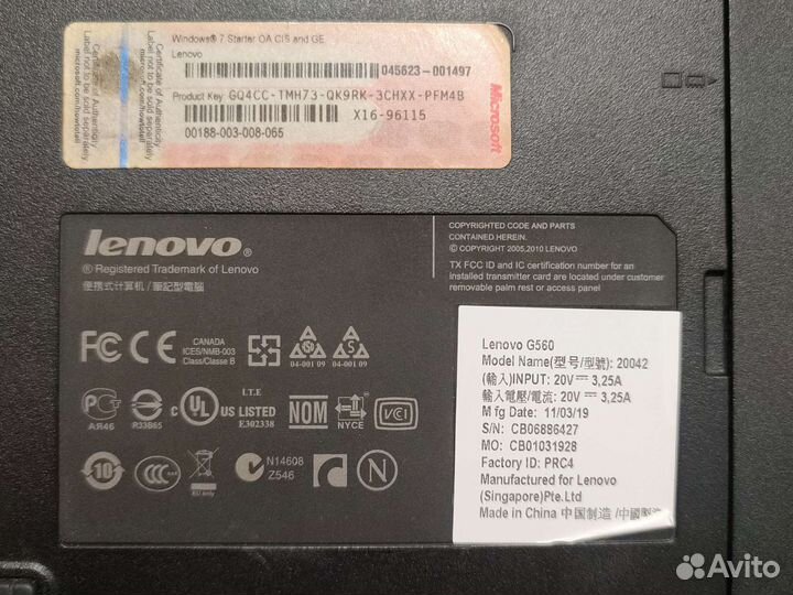 Ноутбук Lenovo G560