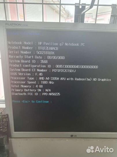 Материнская плата hp pavilion g7