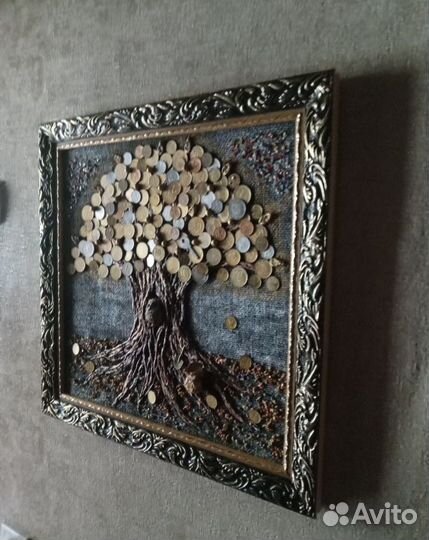 Картина,Денежное дерево,панно