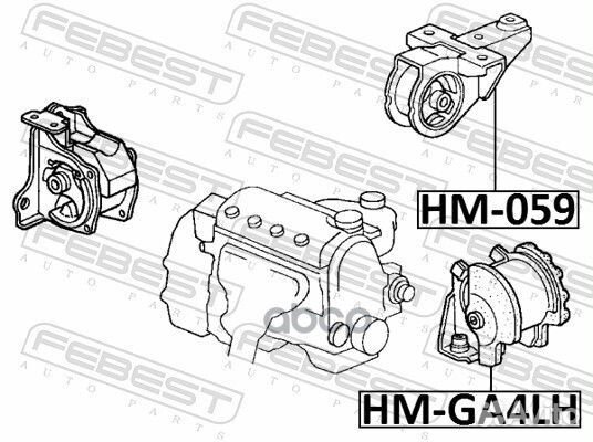 Опора двигателя левая honda capa GA4/6 JP HM