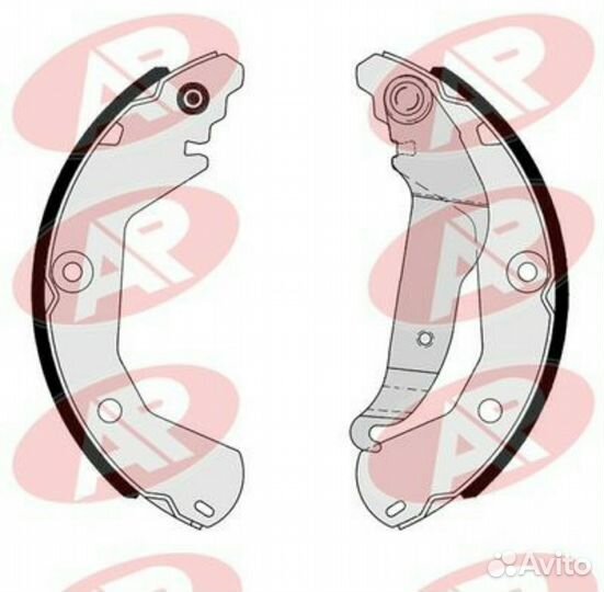 Задние колодки на chevrolet Aveo t300