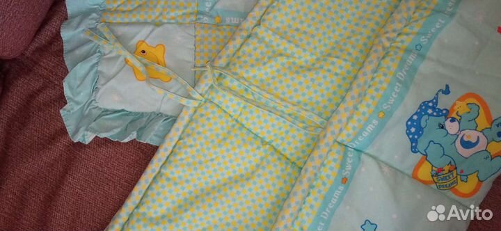 Бортики и одеяло в детскую кроватку