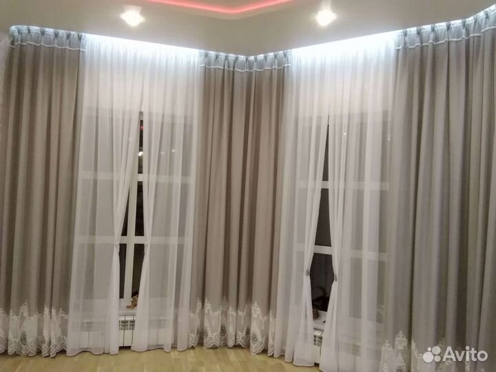 Пошив и дизайн штор, ткань в наличии