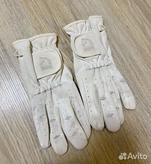 Перчатки для верховой езды белые Tattini
