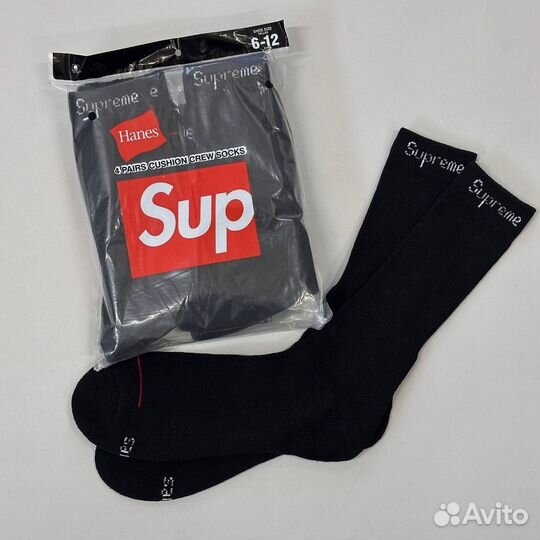 Носки Supreme Hanes Cushion Crew Socks