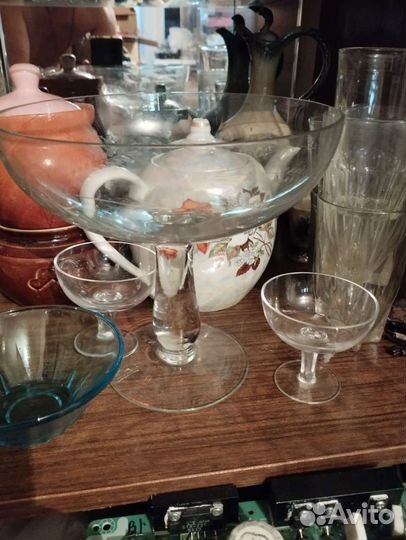 Ваза для фруктов на ножке СССР