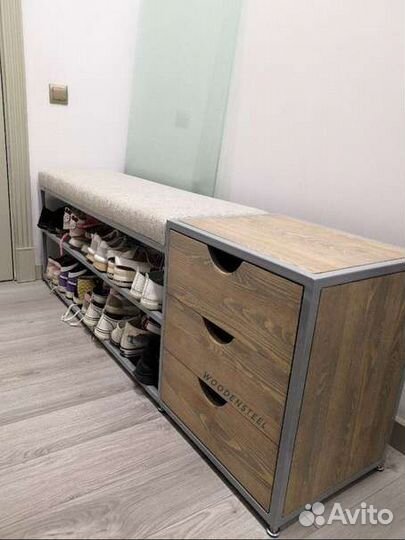 Обувница в стиле лофт