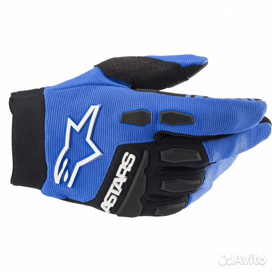 Child мотоперчатки Moto Cross Enduro Alpinestars youth & kids full bore Blue