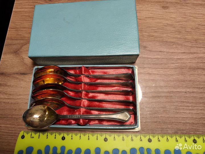 Набор ложек позолоченных