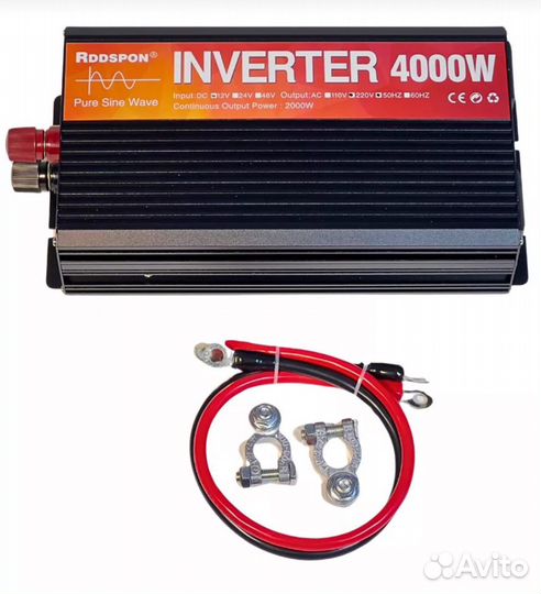 Инвертор преобразователь 12v-220v/4000W