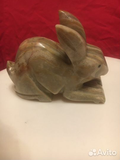 Статуэтка заяц из оникса Винтаж