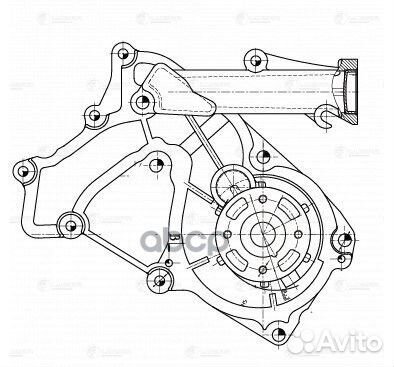 Насос водяной для а/м Hyundai iX55 (08) /Kia LW