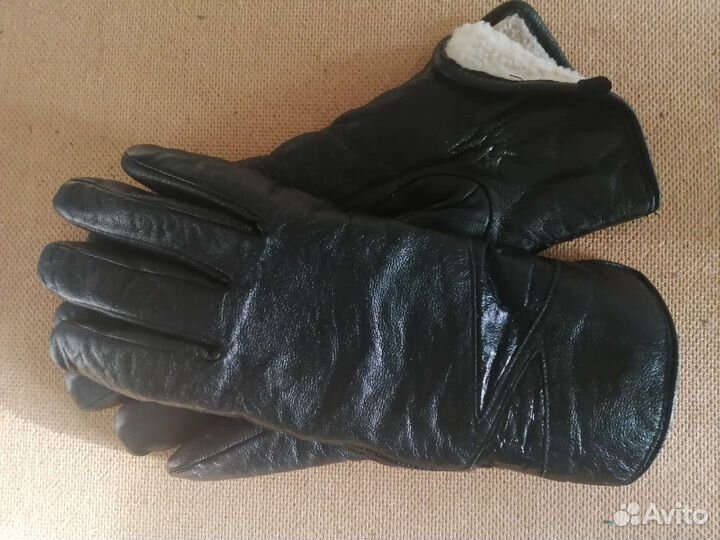 Перчатки женские кожаные