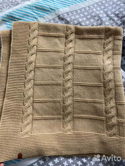 Комплект на выписку(плед + бант на резинке )