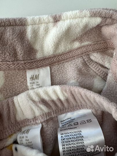 Флис для девочки hm 68-74