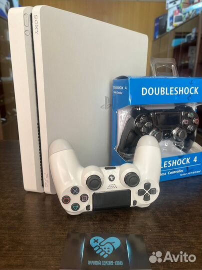 2 геймпада + PlayStation 4 Slim 500GB Белая PS4 PS