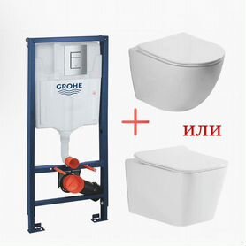 Инсталляция Grohe rapid и унитаз п�одвесной