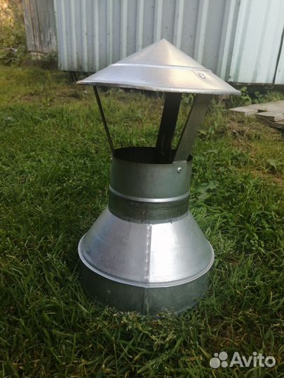 Зонт на трубу для печки стальной