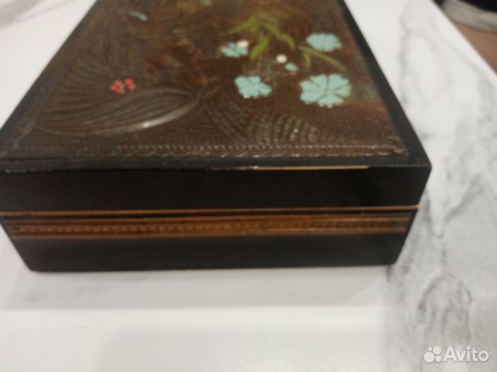 Шкатулка девушка с васильками СССР