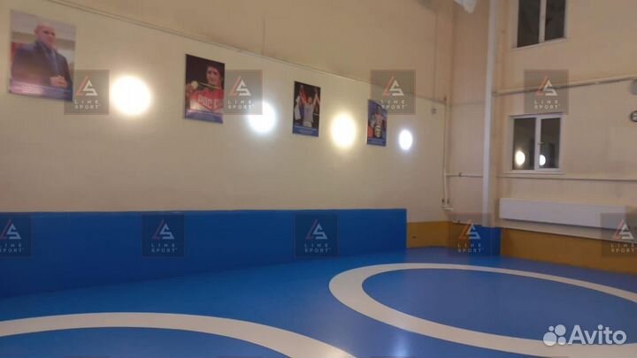 Борцовский ковер 6х6 двухцветный карманы