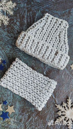 Шапка снуд ручная работа