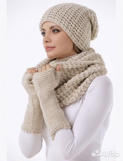 Комплект шапка и шарф женский