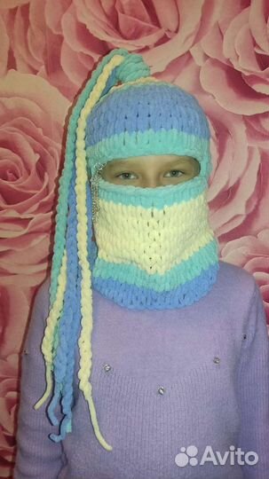 Балаклава с косичками