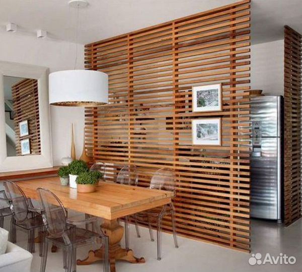 Реечные перегородки / Перегородки из реек