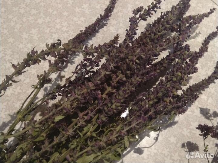 Травы сушеные чабрец, душица, шалфей