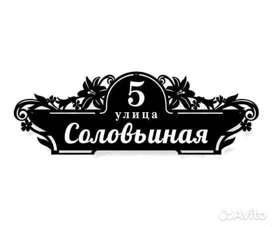 Адресная табличка металлическая