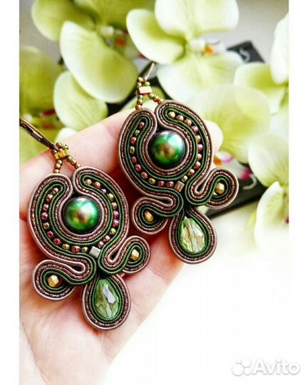 Сутажные серьги