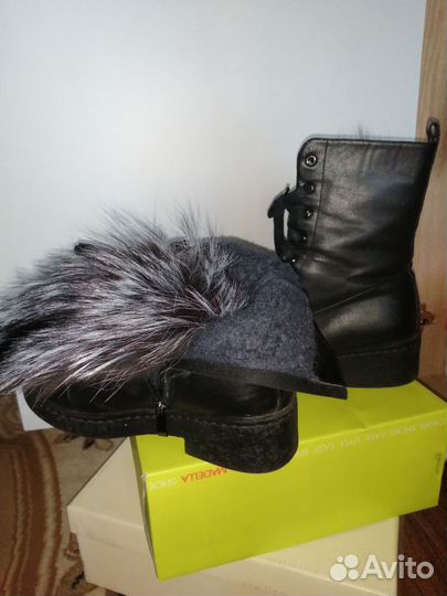 Сапоги зимние натуральная кожа 37