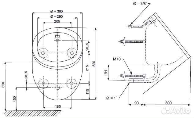 Писсуар Sanela slpn 06 (91060)