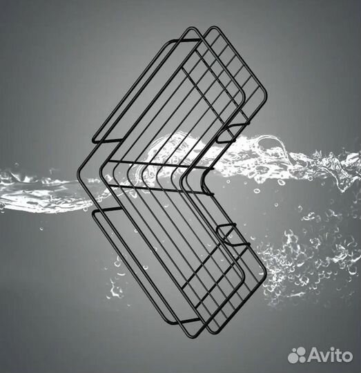 Полка навесная угловая для ванны