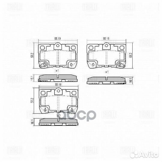 Колодки торм. для а/м Lexus GS (05) /IS (05)