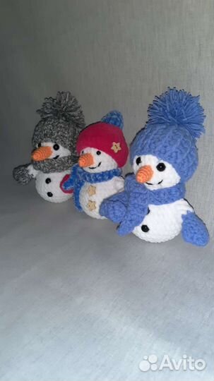 Снеговик. Вязаная игрушка