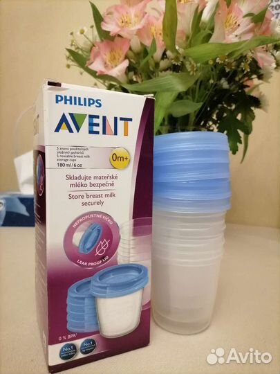 Набор контейнеров для хранения молока avent. Новые