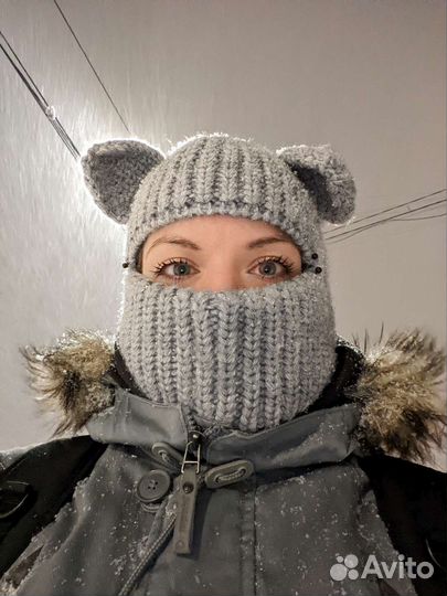 Шапка балаклава с ушами