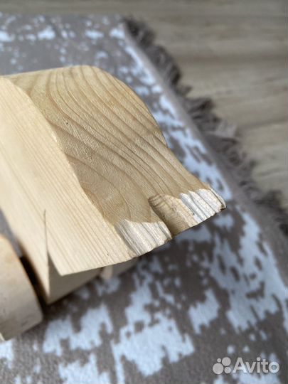 Лошадка деревянная интерьерная на колесиках