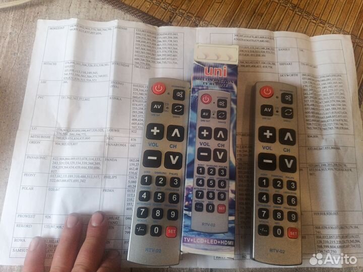 Универсальный пульт для телевизора 800 кодов
