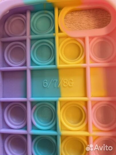 Чехол для телефона котик поп ит (6-7 iPhone)